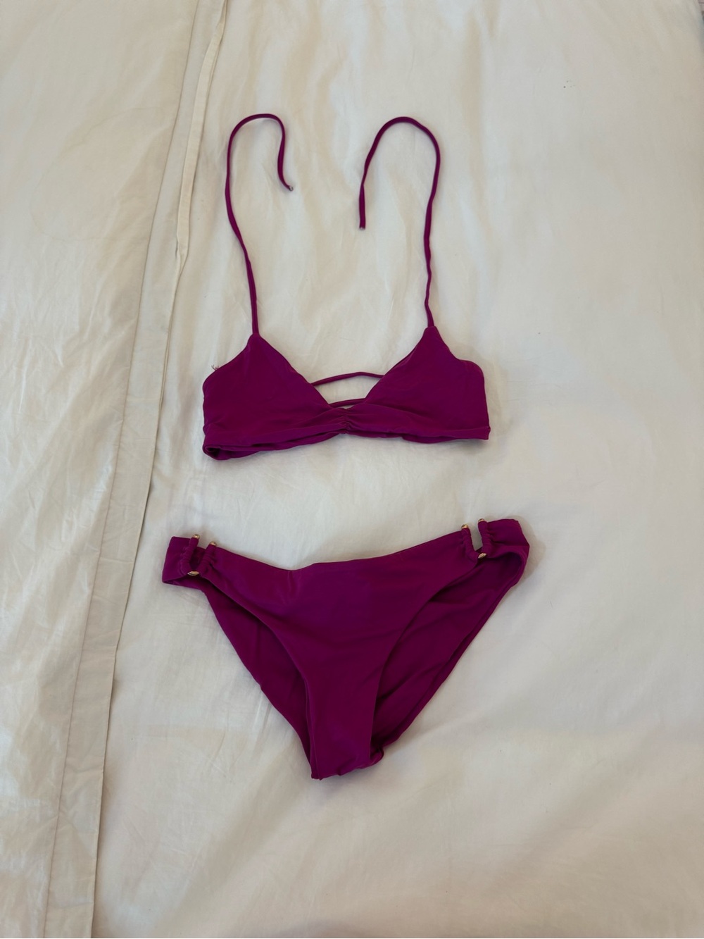 l*space Magenta Two-Piece Bikini Set